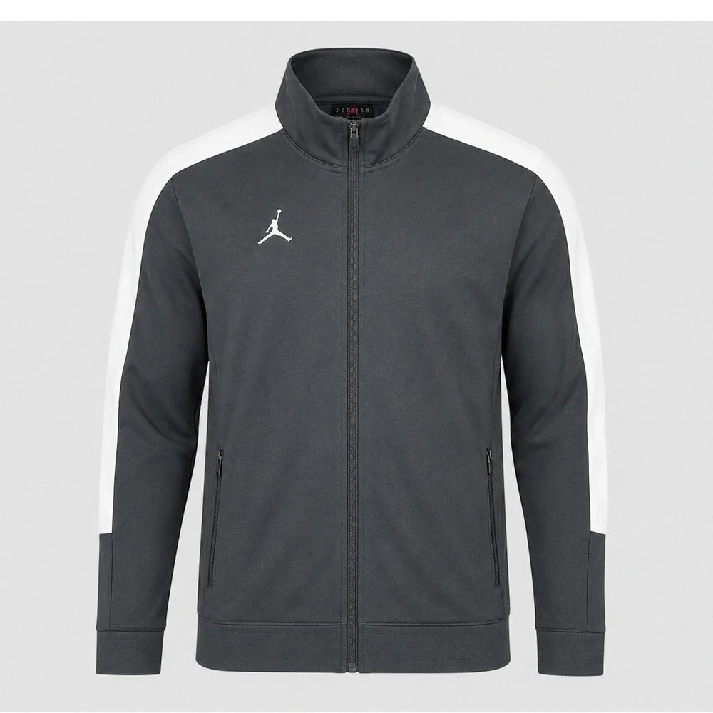 Nike Air‎ Jordan Jumpman Full Zip Training Jacket Gray White Mens L NWT